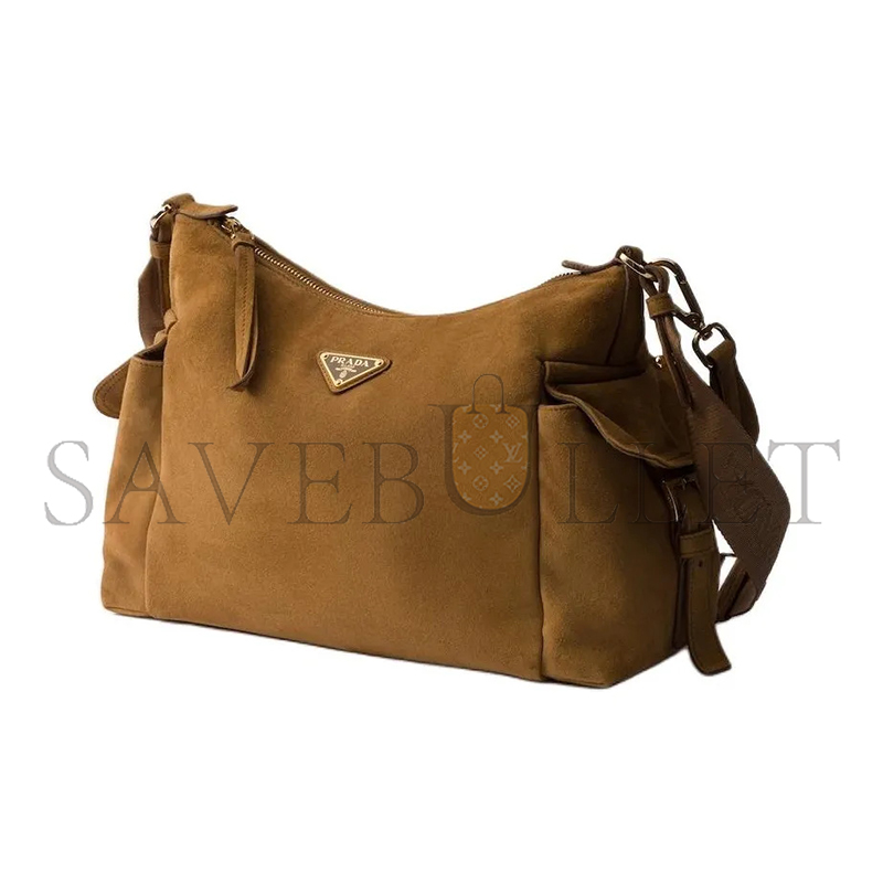 PRADA SUEDE SHOULDER BAG 1BC264 (32*22*11.5cm)